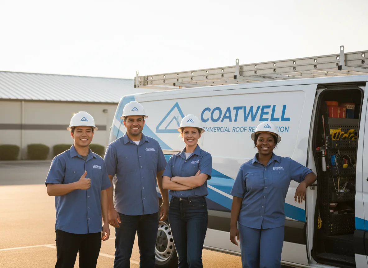 Commercial roof coating company in Castell, TX